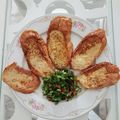 ♨milk shake's cooksnap of when they made قرقشات الخبز بالثوم والاعشاب.