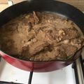 El cooksnap de Lucia Larrea cuando hizo Carne de res en salsa de vino y champiñones.