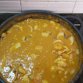 El cooksnap de Meritxell cuando hizo Alubias con almejas y gambas en amarillo 🦐🍲.