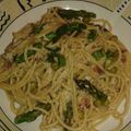 Judy Lopez Soliman's cooksnap of when they made Pasta Carbon with Peas & Asparagus.