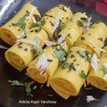 Ankita Kapil Varshney's cooksnap of when they made Khandvi.