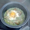 El cooksnap de Ire VS cuando hizo Alcachofas y guisantes con huevo escalfado en salsa verde.