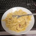 El cooksnap de laura diaz cuando hizo 192. Macarrones con salchichas.