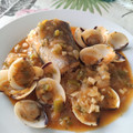 El cooksnap de Cristina Venegas Bautista cuando hizo Merluza con almejas a la marinera.