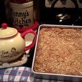 Penny Spangler 's cooksnap of when they made Tinklee's Fruit Cocktail Cake.