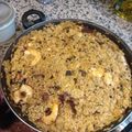 El cooksnap de miguel cuando hizo Arroz con migas de bacalao y langostinos.