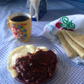 El cooksnap de Yazmin Luna cuando hizo Pollo en salsa de chile ancho y chile pasilla.