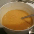 El cooksnap de Ñamñam cuando hizo Crema de calabaza y col lombarda enriquecida con Agua de Mar.