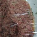 El cooksnap de Raquel Martinez cuando hizo Filetes rusos.