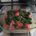 Andrea Molnar Cooksnap-ja, amikor elkészítette a(z) Spenótos-bacon-ös sertéscomb receptet.