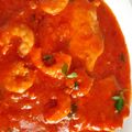 El cooksnap de MaryGlory cuando hizo Bacalao con salsa de tomate y langostino.