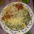 El cooksnap de Juan cuando hizo Ñoquis de papa con salsa mixta de jamón y espinaca.