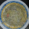El cooksnap de Fernando Villegas Huertas cuando hizo Espaguetis con gulas y gambas.