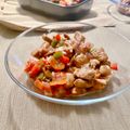 El cooksnap de Vanessa Pérez cuando hizo Pollo con almendras estilo chino.