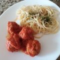 El cooksnap de Manoli Aranda L. cuando hizo Albóndigas con salsa de tomate.