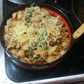 El cooksnap de Gisel LLivichuzca cuando hizo Fideos con carne picada y salsa.