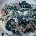 El cooksnap de Miguel Espinoza cuando hizo Huevos revueltos con espinacas.