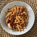 El cooksnap de Obegona cuando hizo Tortiglioni con chipirones en salsa de tomate al vino blanco.