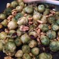 El cooksnap de MA cuando hizo Coles de Bruselas con pasas y frutos secos/vegana.