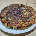 El cooksnap de Paula Navarro cuando hizo Tortilla de zapallitos.