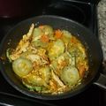 El cooksnap de Karolina Romero cuando hizo Pollo con ayote tierno en salsa de tomate.