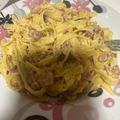 El cooksnap de Ioana Visan cuando hizo Espaguetis con salsa carbonara.