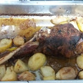 El cooksnap de Noemí Guillamón cuando hizo Paletilla de cordero al horno con hierbas aromáticas y guarnición de gajos de patata y tomate asados.