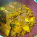 Cooksnap iffah syafa semasa beliau membuat Kari Daging.
