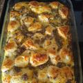 huskerfan1's cooksnap of when they made Sausage biscuits eggs casserole.