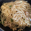 El cooksnap de Laura cuando hizo Espaguetis con gambas y salsa.