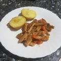 El cooksnap de Lidia Cuminal Rodríguez cuando hizo Ternera con salsa de champiñones y soja al vino tinto.