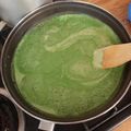 El cooksnap de Esther Soto cuando hizo Crema de cilantro.