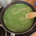 El cooksnap de Esther Soto cuando hizo Crema de cilantro.