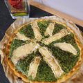Cooksnap de chantaltrht sur la recette Tarte épinards maroilles allumettes de bacon