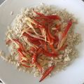 El cooksnap de Yael Varela cuando hizo Arroz integral con verduras.