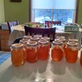 Heather Peterson's cooksnap of when they made Tinklee's Peach Pie Moonshine.