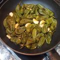El cooksnap de Antonio cuando hizo Pimientos del padrón al vino blanco.