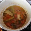 El cooksnap de Blanca Mayoral cuando hizo Sopa de pasta con pollo.