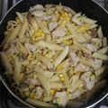 El cooksnap de Ziany Vergara cuando hizo Fideos con salsa blanca.