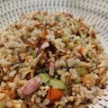 Aki's cooksnap of when they made Egg fried rice.
