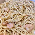 Cooksnap dari Indah Dinar Setiawati untuk resep Spagetti Aglio e Olio Topping Udang