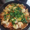 El cooksnap de Ana Lia De Gerli cuando hizo Supremas de pollo al verdeo.