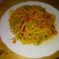 El cooksnap de brujilda cuando hizo Espaguetis con calabaza y pimiento rojo.