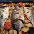 El cooksnap de Victor cuando hizo Lubina al horno.