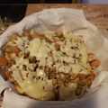El cooksnap de Alberto Perez Olivares cuando hizo Chorrillana con carne y vienesas.