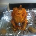 king OX's cooksnap of when they made Beer can Chicken.