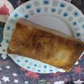 El cooksnap de Sandra cuando hizo Flan de plátano.