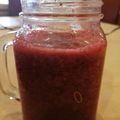 El cooksnap de Pamela Morales cuando hizo Agua fresca fresa-frambuesa-hierbabuena.