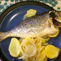 El cooksnap de Irene-Guirao cuando hizo Dorada al horno con guarnición 🐟🌻.
