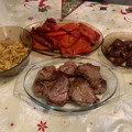 El cooksnap de Eduardo Agudo Alba cuando hizo Churrascos a la plancha con tomatitos de pera, patatas y pimientos fritos.